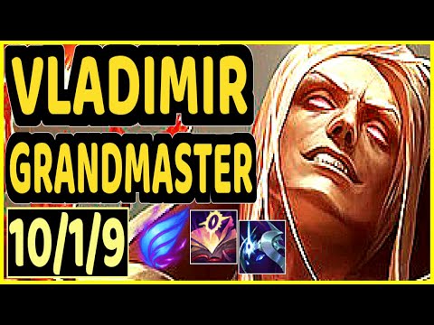 VLADIMIR - 10/1/9 KDA MID GAMEPLAY - EUW Ranked GRANDMASTER