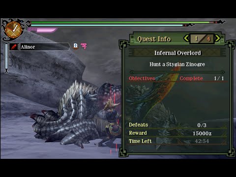 【MH3U/MH3G】G★2 Stygian Zinogre GS 7:06  ジンオウガ 亜種 大剣 7分06秒