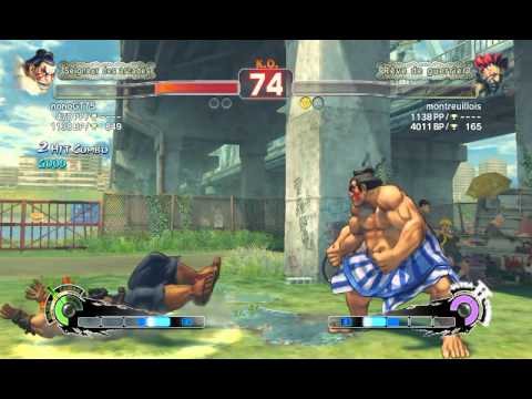 nonoGT75 [E.Honda] vs montreuillois [Akuma] USF4 Online Ranked Matches - PSN