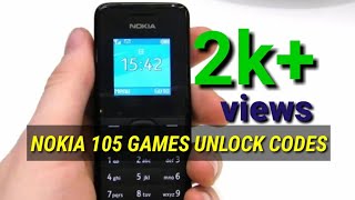 #2 HOW TO UNLOCK NOKIA 105 GAMES FOR FREE...
