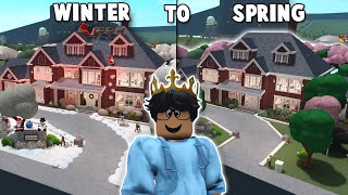 RENOVATING MY BLOXBURG HOUSE FROM WINTER TO SPRING