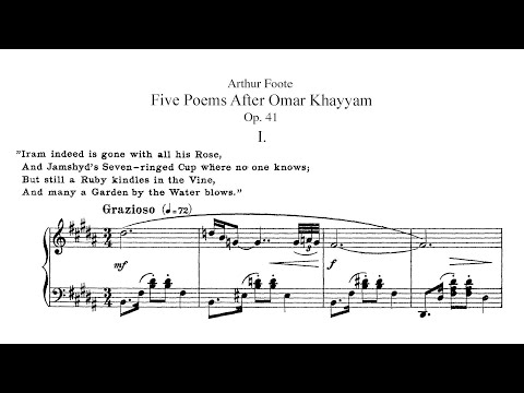 Arthur Foote – 5 Poems after Omar Khayyam
