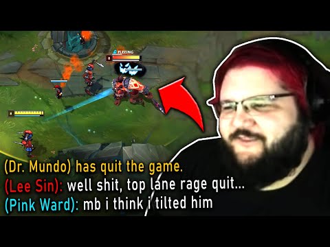 PINK WARD MAKES ENEMY MUNDO RAGE QUIT AFTER THIS PLAY!! - League of Legends