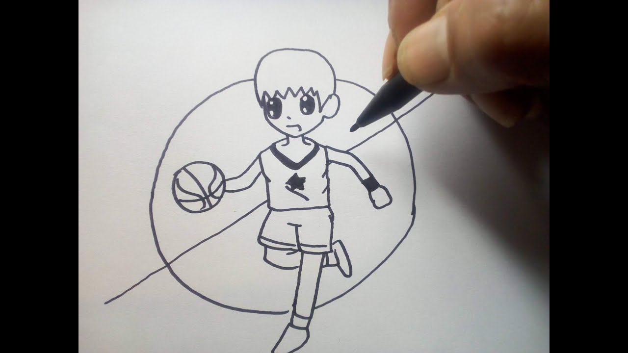 CARA MENGGAMBAR ORANG MAIN BASKET