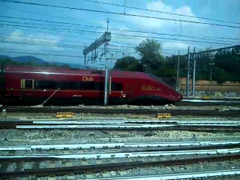 TRENO ITALO un ETR 575 all'ingresso di FIRENZE CENTRALE SMN italy : luglio 2013