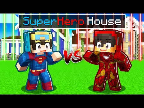 EPIC Minecraft SUPERHERO House Showdown!