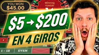 How to Turn $5 into $200 in 4 Spins: The All-or-Nothing Roulette System