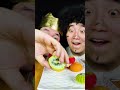 ASMR MUKBANG FRUITS RICE CAKE Kiwi Orange Apple Real Sound Eating Show NO TALKING SHORTS