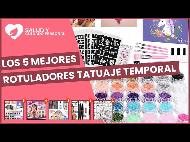 Vídeo relacionado con LTFIOON Rotuladores Tatuajes Niños, 10 Bolis Tatuajes Purpurina, 5 Tatuajes Plantillas, 4 Pegatinas de Diamantes, Kit Tatuajes Niña, Tatuajes Temporales Niños para Fiesta Halloween Cumpleaños