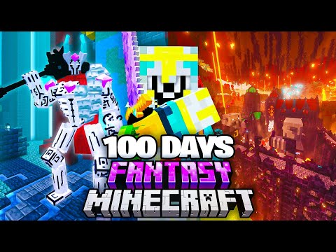 Lindough - I Survived 100 Days in FANTASY Minecraft...