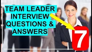 7 TEAM LEADER Interview Questions and Answers (PASS GUARANTEED!) video