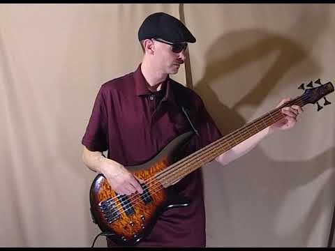 Walking chromatic jazz bass line in F