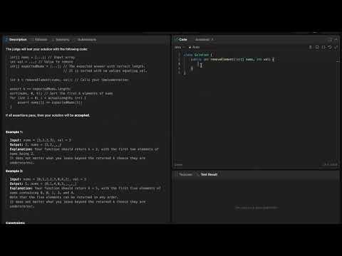 Leetcode 27 Remove Element Java Amazongoogle Interview Coding Question