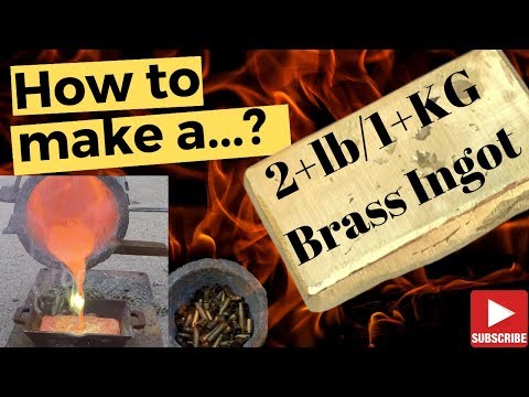 Brass Casting a HUGE brass ingot from Bullet shells | melting stuff