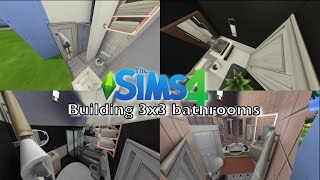 The Sims4 Building 3x3 and 2x2 Bathrooms