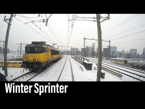 4K Cabinerit / Sneeuw / Amersfoort Vathorst – Amsterdam / SLT Sprinter / Feb 2017