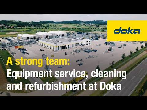 A strong team: Equipment service, cleaning and refurbishment at Doka