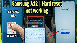 Samsung A12 || Hard reset not working | 101% hard reset working | #samsung#hardreset