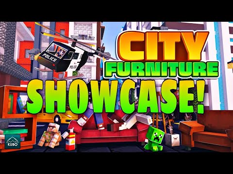 Minecraft: CITY FURNITURE! (100+ ANIMATED, CUSTOM FURNITURE, CARS & MORE!) - Marketplace Showcase