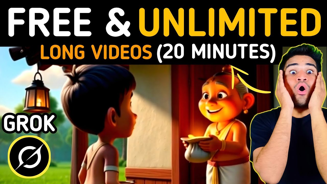 Generate Long YouTube (16:9) Videos Using Grok AI | FREE & UNLIMITED