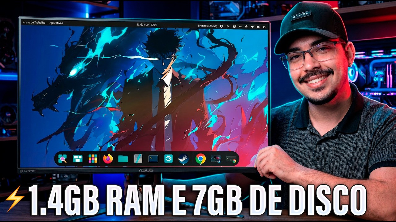 SÓ 1.4GB DE RAM! 🤯 Como o CachyOS deixou um PC Antigo 10x mais RÁPIDO!