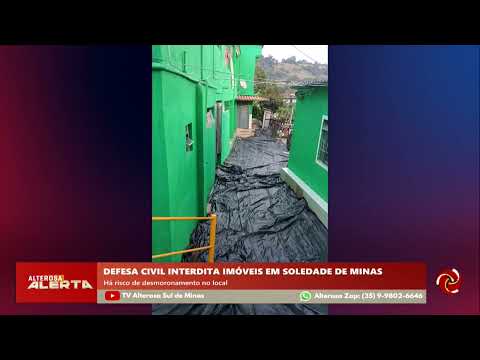 Defesa Civil interdita casa em Soledade de Minas