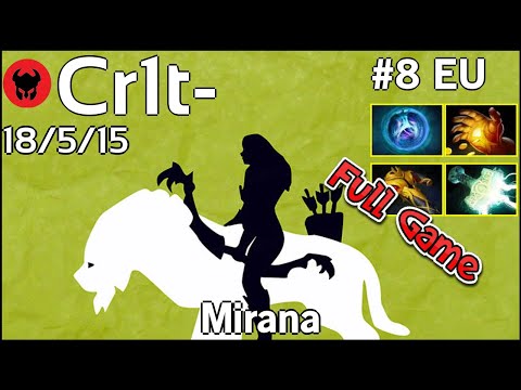 Cr1t- [EG] plays Mirana!!! Dota 2 Full Game 7.21