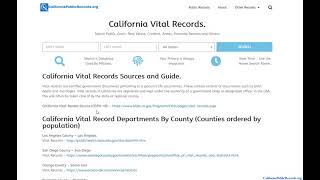California Vital Records Sources and Guide.