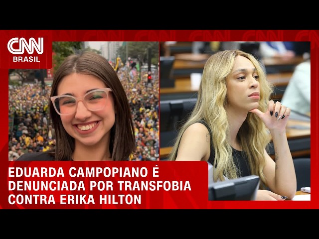 Eduarda Campopiano é denunciada ao MP-SP por transfobia contra Erika Hilton | LIVE CNN