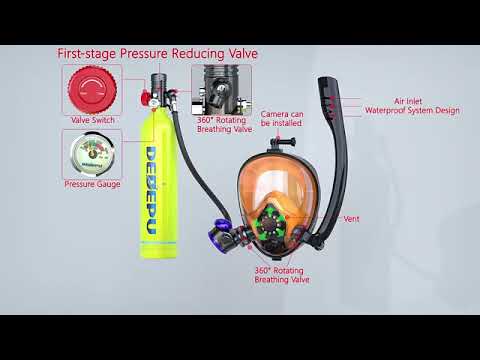 Dedepu 1 0L Portable Snorkeling Diving Gear Set