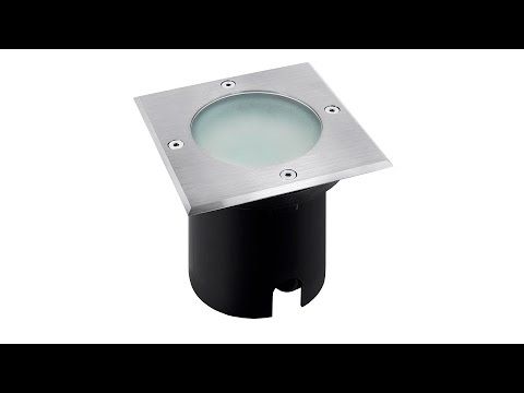 SSC-LUXon LED Bodeneinbaustrahler MADON - Eckig in Edelstahl gebürstet IP65 für den Außenbereich