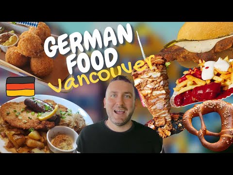 GERMAN FOOD in Vancouver - GIANT Pork Schnitzel + BEST KEBAB | Tasty Sausage & Sandwiches!!!