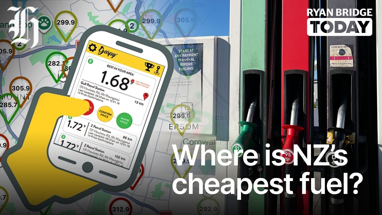 Where is the cheapest fuel in New Zealand today? | Ryan Bridge TODAY