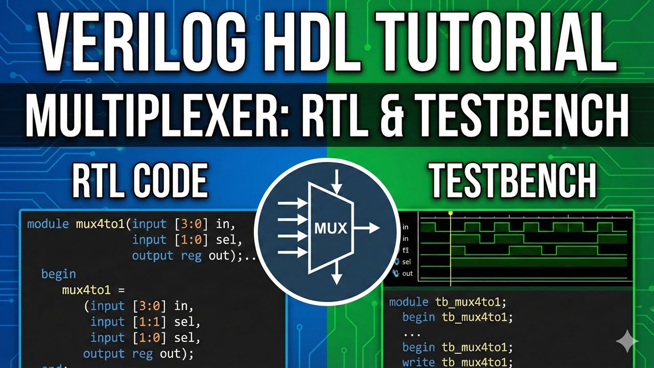RTL Code & Testbench for Multiplexer | Verilog HDL Tutorial