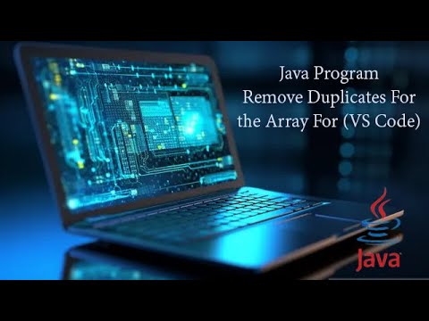 Java Program Remove Duplicates For The Array User Input For Visual Studio Code Vs Code Coding