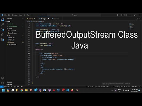 Java Bufferedoutputstream Class Program To Implement Bufferedoutputstream In Program To Store Data