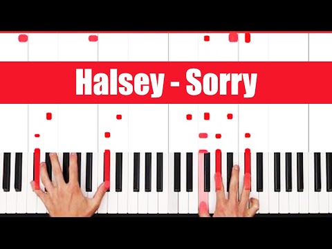 Scusa Halsey, tutorial per pianoforte, accordi facili
