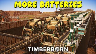 Bad water flooding and SO MANY More Batteries in Timberborn | Bad Crater Episode 35