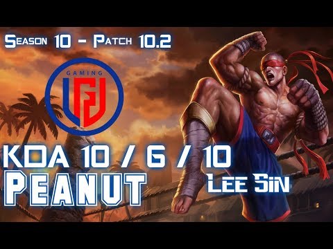 LGD Peanut LEE SIN vs ELISE Jungle - Patch 10.2 KR Ranked