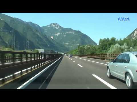 Italy / Italien Autostrada A22 von Trento nach Affi (Lago di Garda Süd)