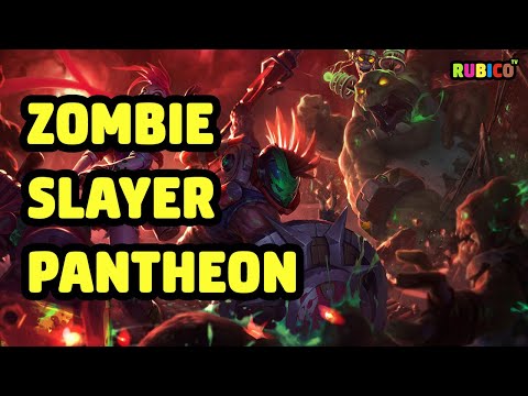 ZOMBIE SLAYER PANTHEON SKIN SPOTLIGHT - LEAGUE OF LEGENDS