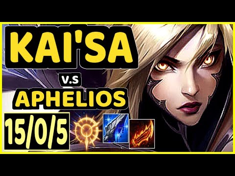 HYBRID (KAI'SA) vs APHELIOS - 15/0/5 KDA BOTTOM ADC GAMEPLAY - KR Ranked GRANDMASTER