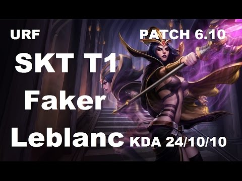 SKT T1 Faker - Leblanc - URF - Highlights