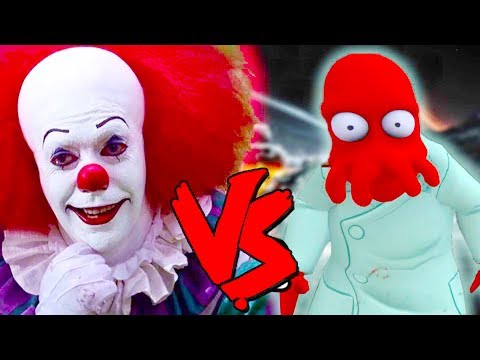 Pennywise Vs Zoidberg Zombie Army - Epic Battle - Mortal Kombat Costume Skin Mod