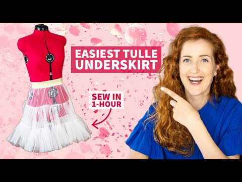DIY Tulle Underskirt: sew ANY size in under 1 hour! Step-by-step sewing tutorial
