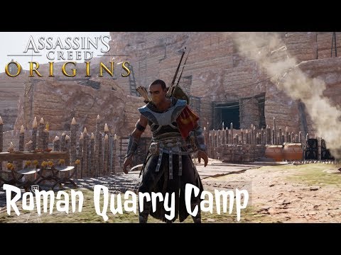 Roman Quarry Camp Completed in Assassin's Creed Origins Gameplay (PS4, Xbox One)