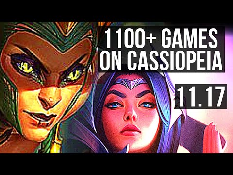 CASSIOPEIA vs IRELIA (TOP) | 10 solo kills, 15/2/12, 1100+ games, Legendary | KR Master | v11.17