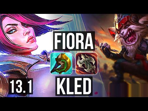 FIORA vs KLED (TOP) | 12/0/5, Legendary, 1.3M mastery, Rank 12 Fiora | KR Challenger | 13.1
