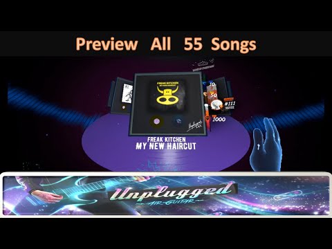 Unplugged Air Guitar  VR  Completed Song List 55 Songs