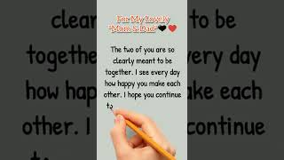 Wedding Anniversary Wishes for Parents!♥️ #shorts #weddinganniversary #anniversary #momdad